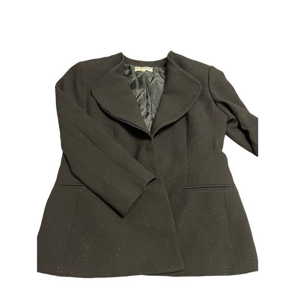 Armani Le Collezioni Women's Blazer Thick Lapel‎ Sparkle All Over Italy Size 6 - Picture 9 of 10